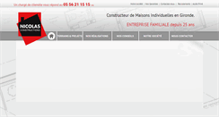 Desktop Screenshot of nicolasconstructions.fr